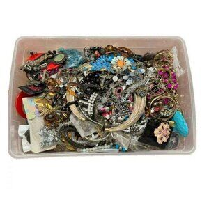 5 LBS Jewelry Craft Lot Broken Junk Repair Repurpose Art Harvest Damaged Costume